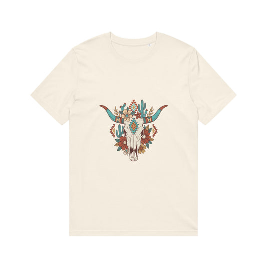 Southwestern Floral Steer Skull T-Shirt