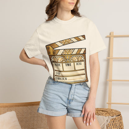 Film Clapperboard Graphic T-Shirt — Retro Movie Director Tee
