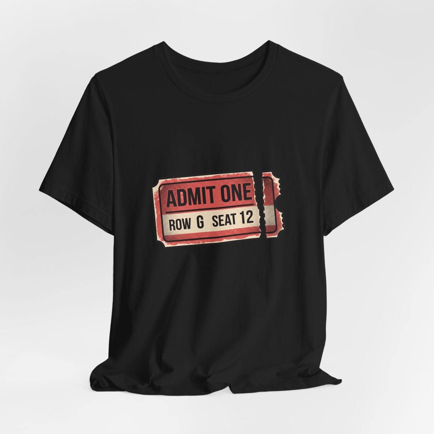 Admit One Ticket T-Shirt — Vintage Movie Concert Ticket Graphic Tee