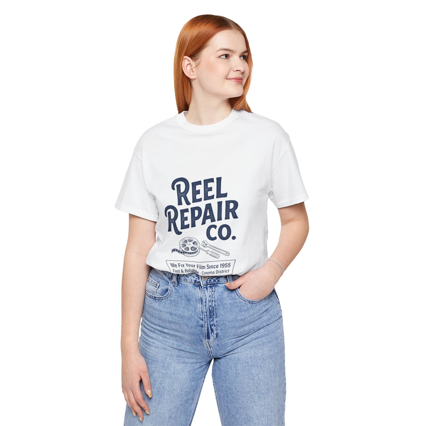 Reel Repair Co. Tee — Vintage Film Camera Repair Graphic T-Shirt