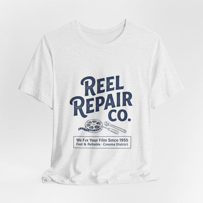 Reel Repair Co. Tee — Vintage Film Camera Repair Graphic T-Shirt