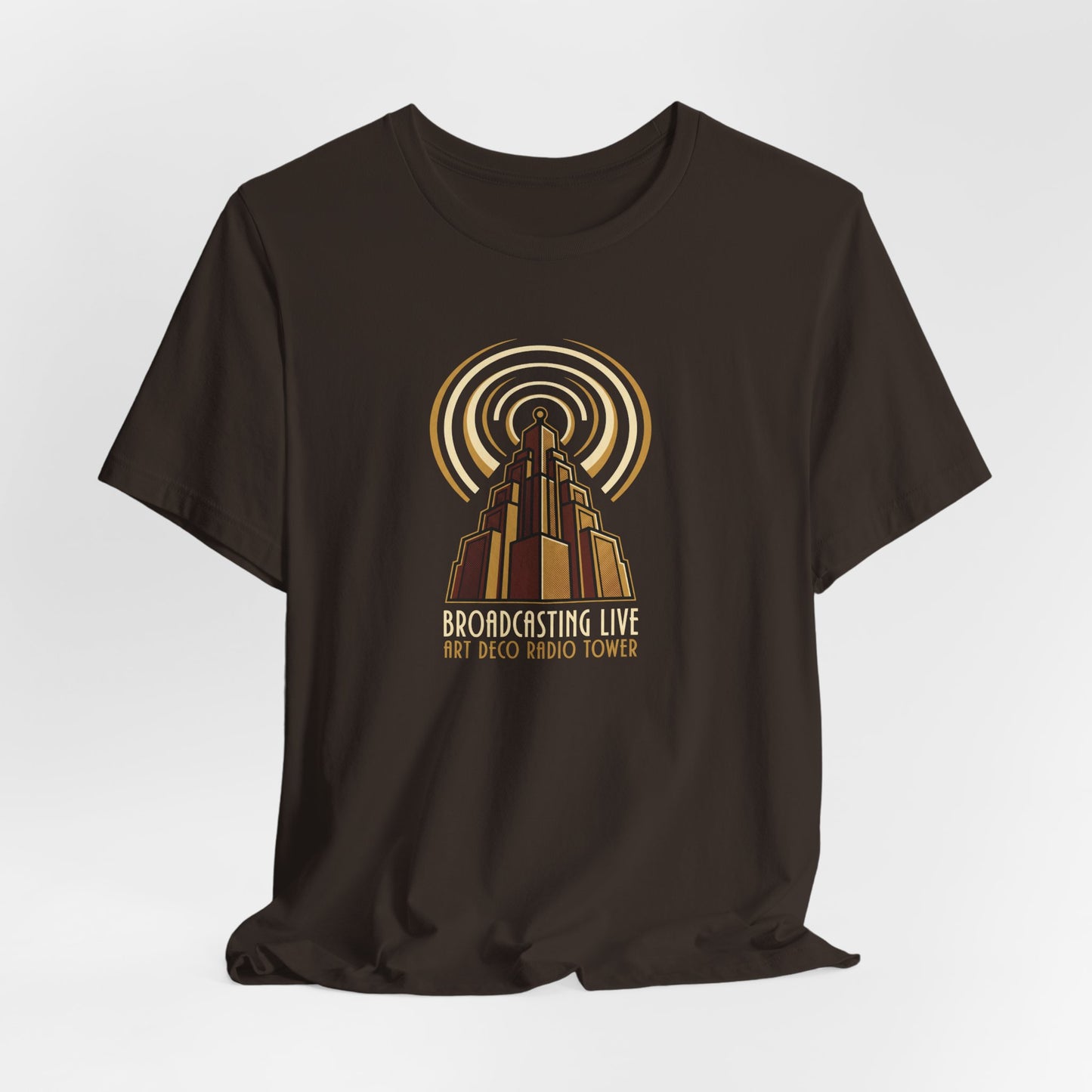 Retro Radio Tower Tee — 'Not Disco, This Is Techno' Graphic T-Shirt