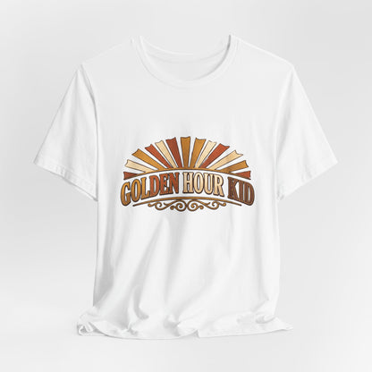 Golden Hour Kid T-Shirt — Vintage Sunset Graphic Tee