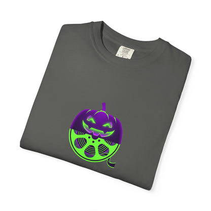 Pumpkin Gas Mask T-Shirt — Spooky Halloween Graphic Tee