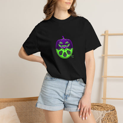 Pumpkin Gas Mask T-Shirt — Spooky Halloween Graphic Tee