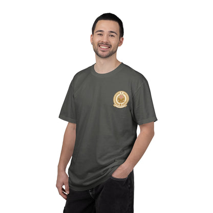 T-Shirt — Vintage Gold Laurel Crest Chest Logo
