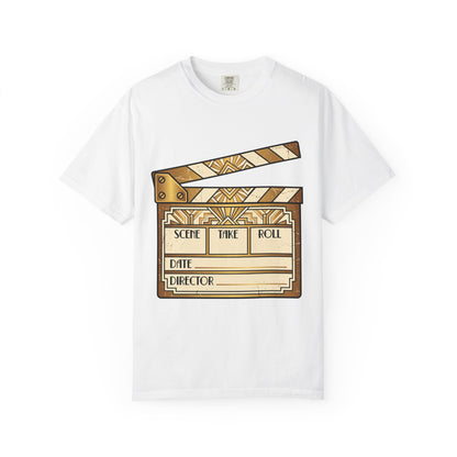 Film Clapperboard Graphic T-Shirt — Retro Movie Director Tee