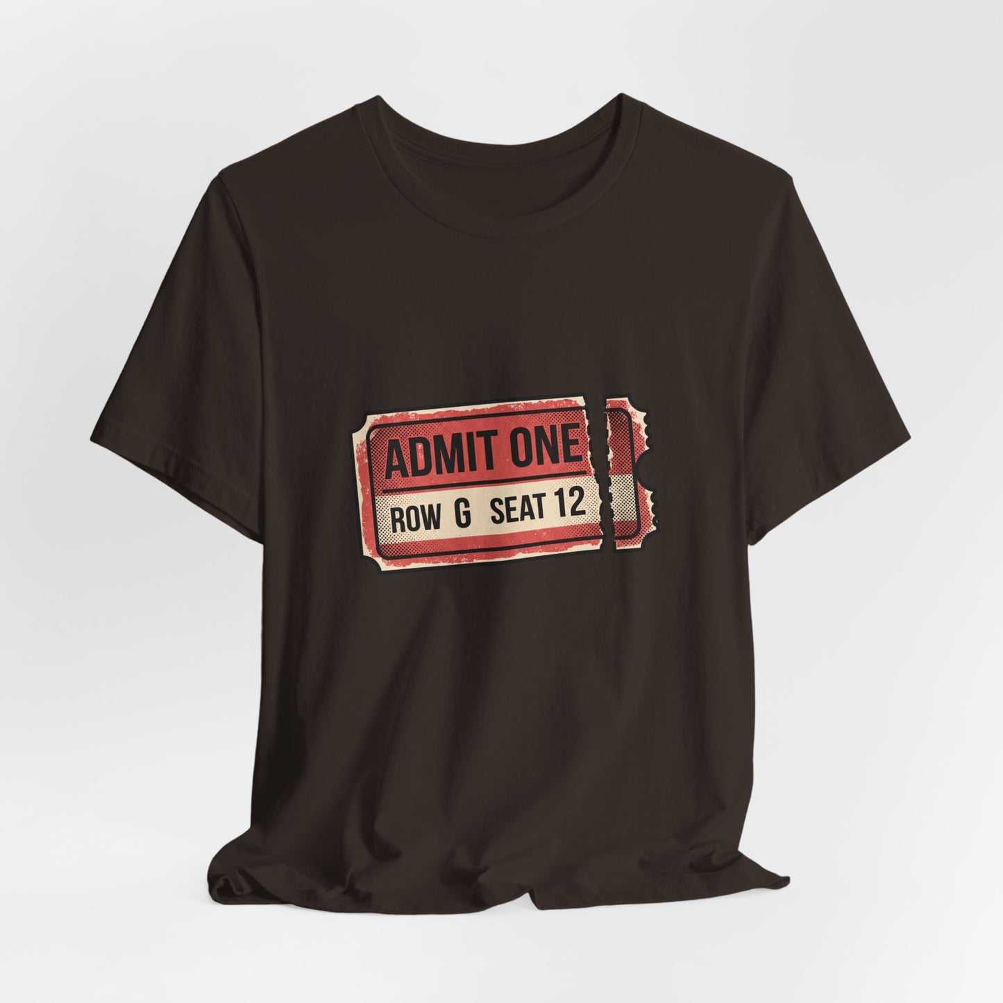 Admit One Ticket T-Shirt — Vintage Movie Concert Ticket Graphic Tee