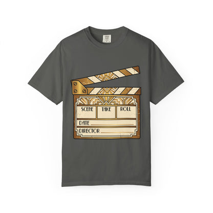 Film Clapperboard Graphic T-Shirt — Retro Movie Director Tee