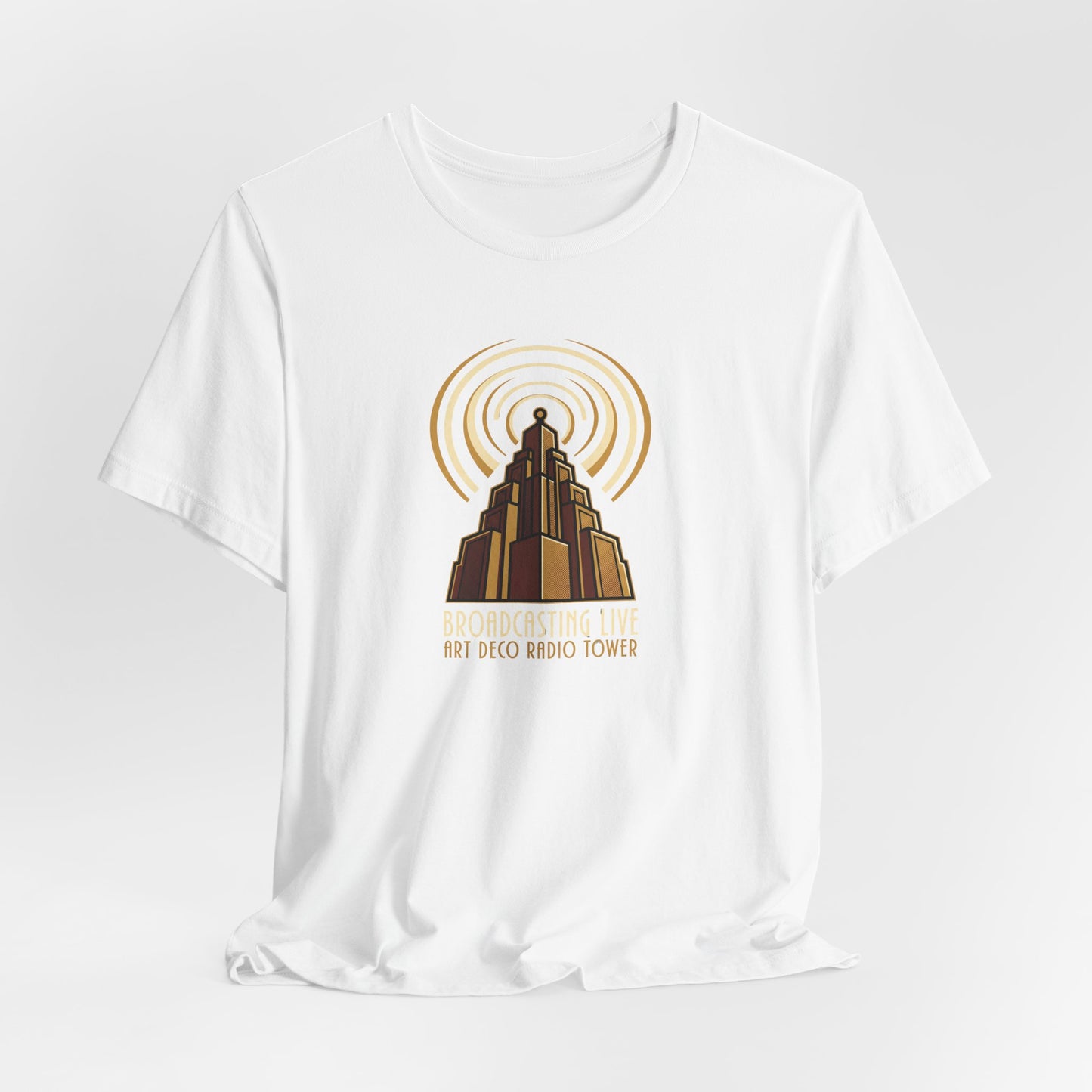 Retro Radio Tower Tee — 'Not Disco, This Is Techno' Graphic T-Shirt