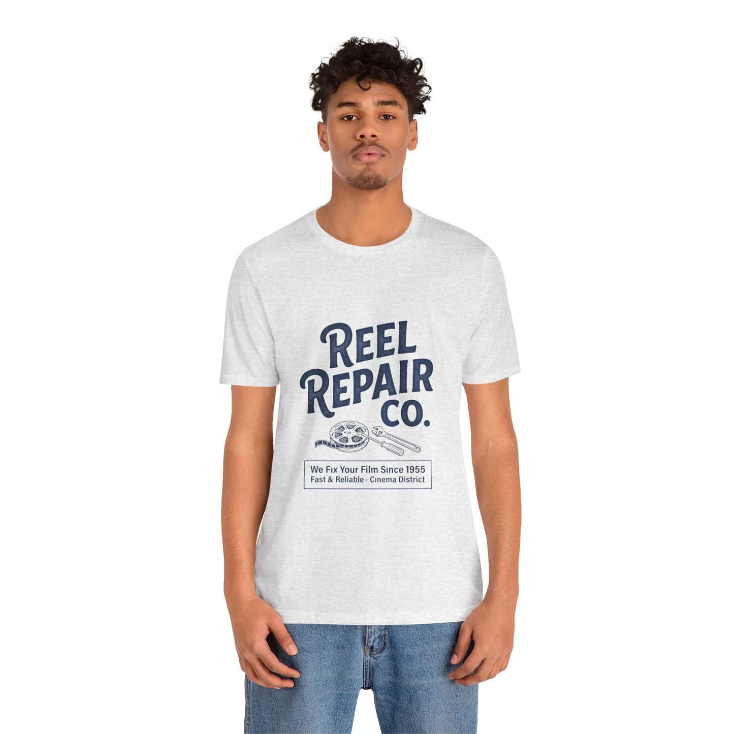 Reel Repair Co. Tee — Vintage Film Camera Repair Graphic T-Shirt