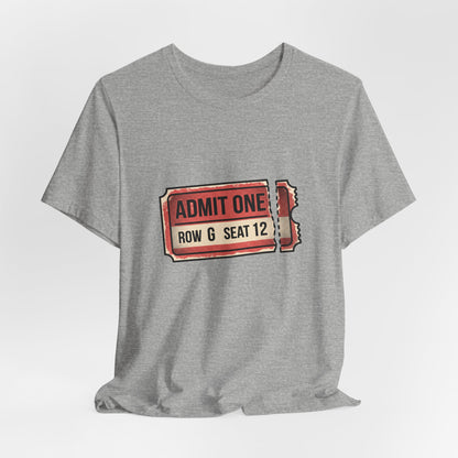 Admit One Ticket T-Shirt — Vintage Movie Concert Ticket Graphic Tee
