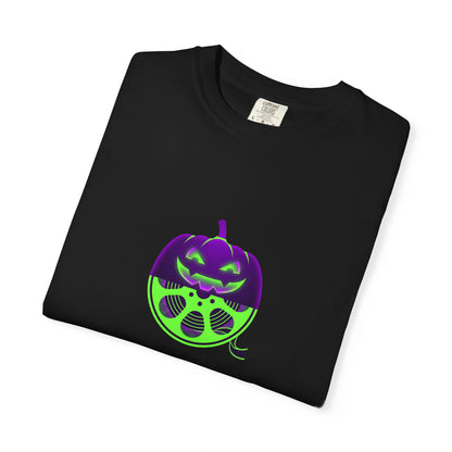 Pumpkin Gas Mask T-Shirt — Spooky Halloween Graphic Tee