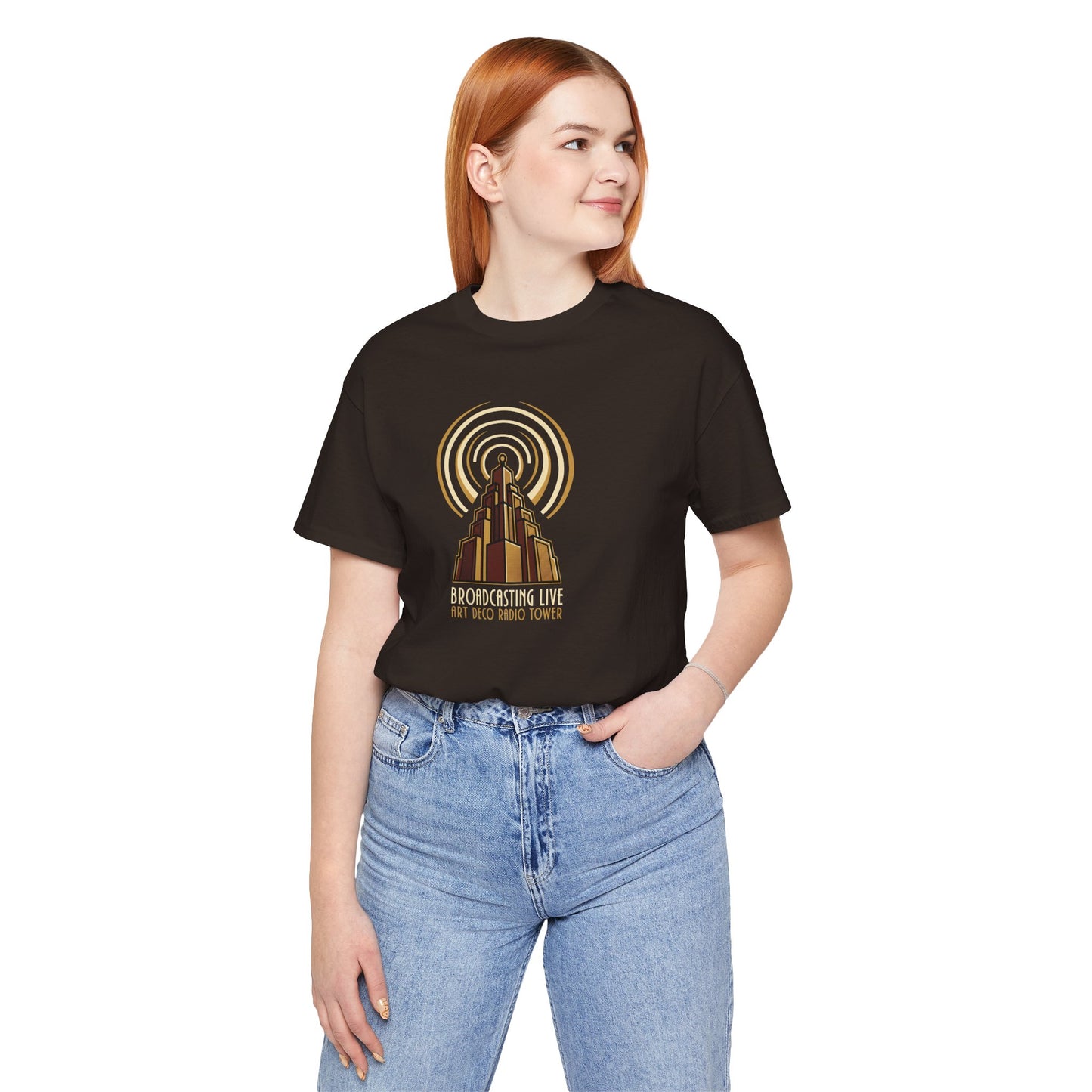 Retro Radio Tower Tee — 'Not Disco, This Is Techno' Graphic T-Shirt