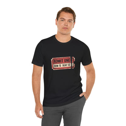 Admit One Ticket T-Shirt — Vintage Movie Concert Ticket Graphic Tee