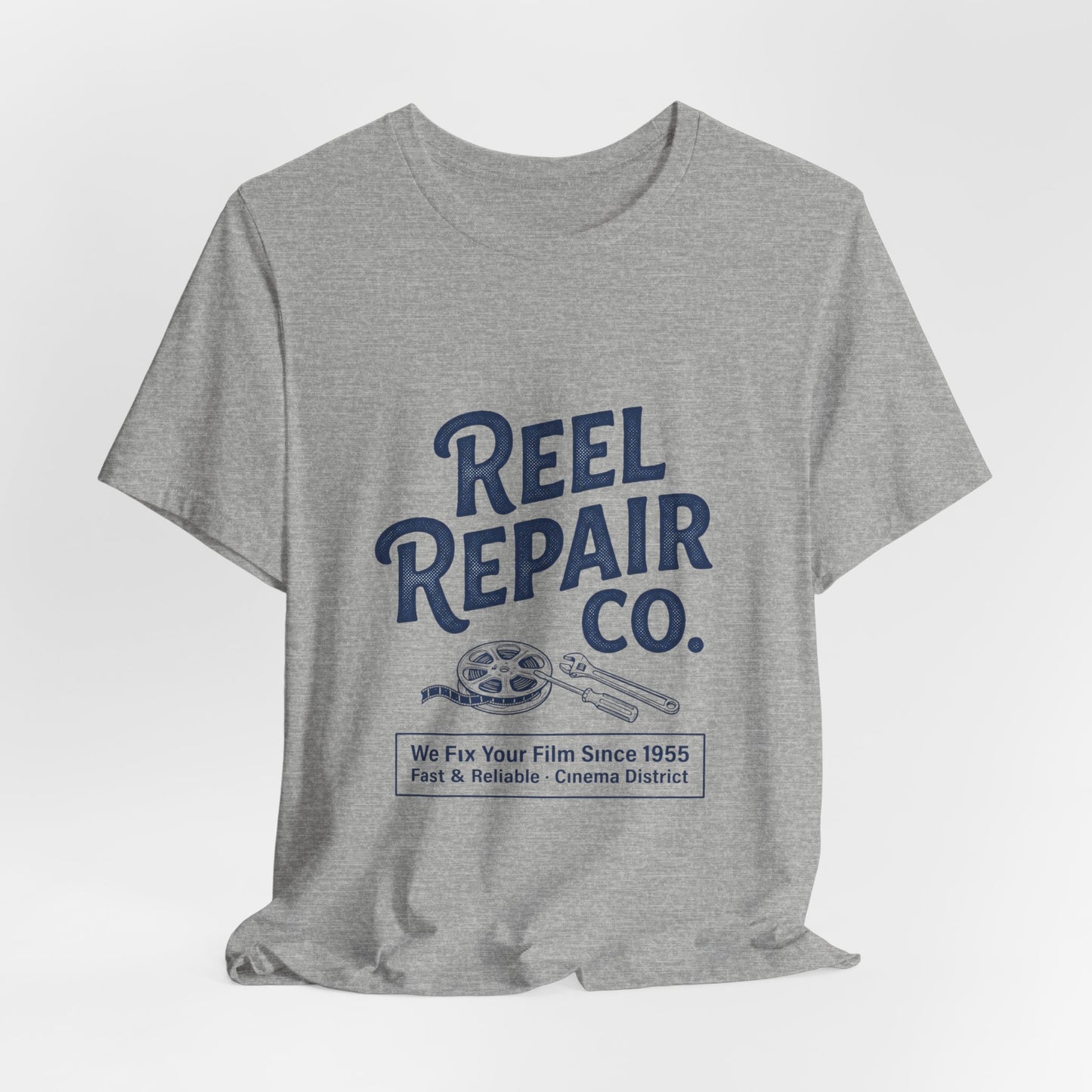 Reel Repair Co. Tee — Vintage Film Camera Repair Graphic T-Shirt