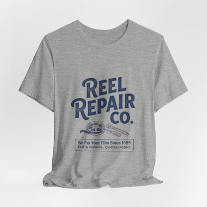 Reel Repair Co. Tee — Vintage Film Camera Repair Graphic T-Shirt