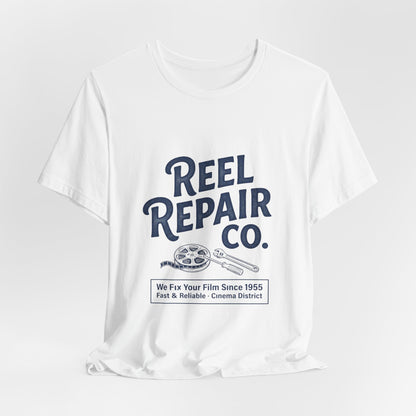 Reel Repair Co. Tee — Vintage Film Camera Repair Graphic T-Shirt