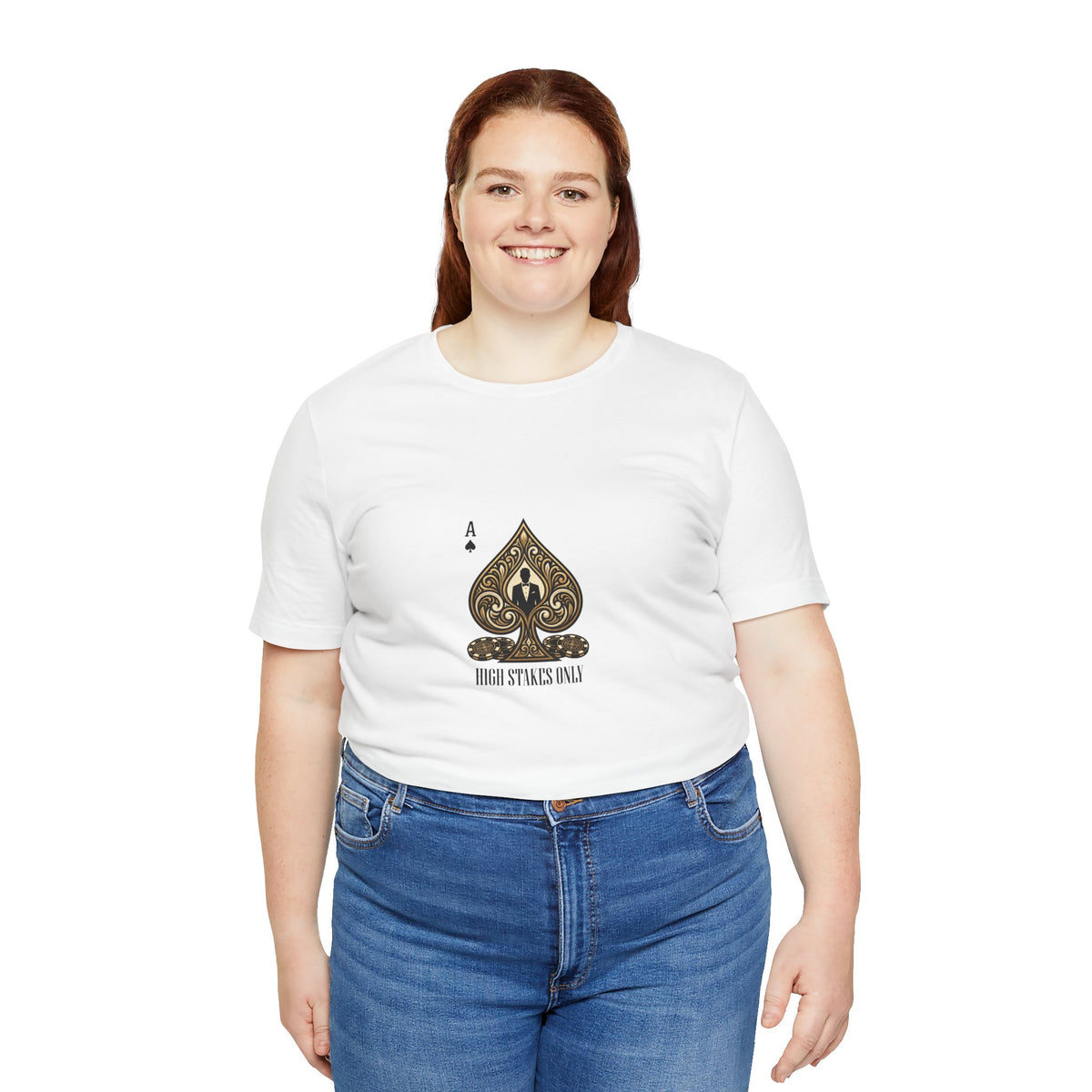 Ace of Spades Tee — 'High Stakes Only' Poker Graphic T-Shirt