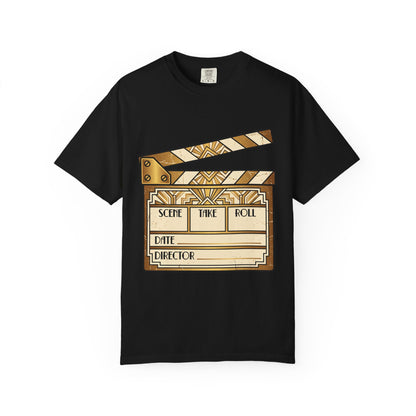 Film Clapperboard Graphic T-Shirt — Retro Movie Director Tee