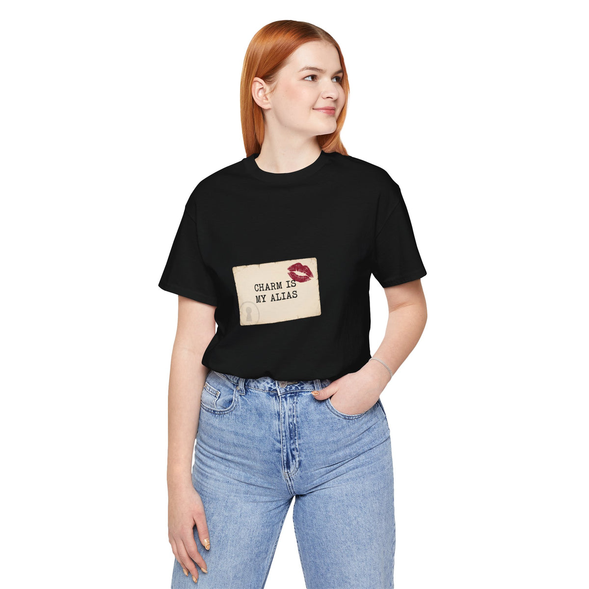 Charm Is My Alias T-Shirt — Retro Kiss Graphic Tee