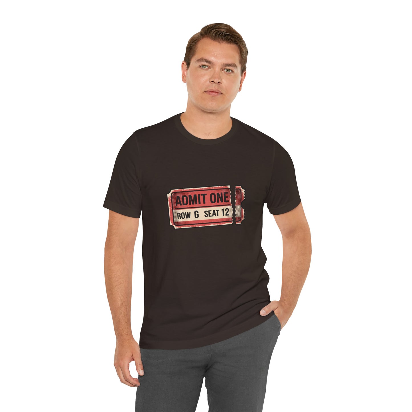 Admit One Ticket T-Shirt — Vintage Movie Concert Ticket Graphic Tee