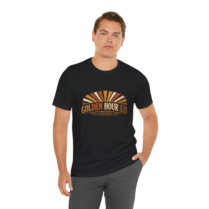 Golden Hour Kid T-Shirt — Vintage Sunset Graphic Tee