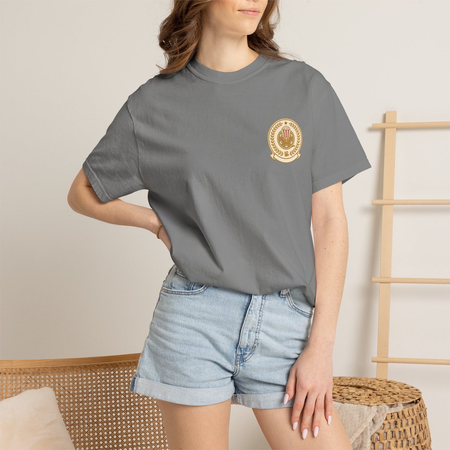 T-Shirt — Vintage Gold Laurel Crest Chest Logo