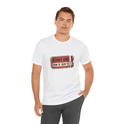 Admit One Ticket T-Shirt — Vintage Movie Concert Ticket Graphic Tee
