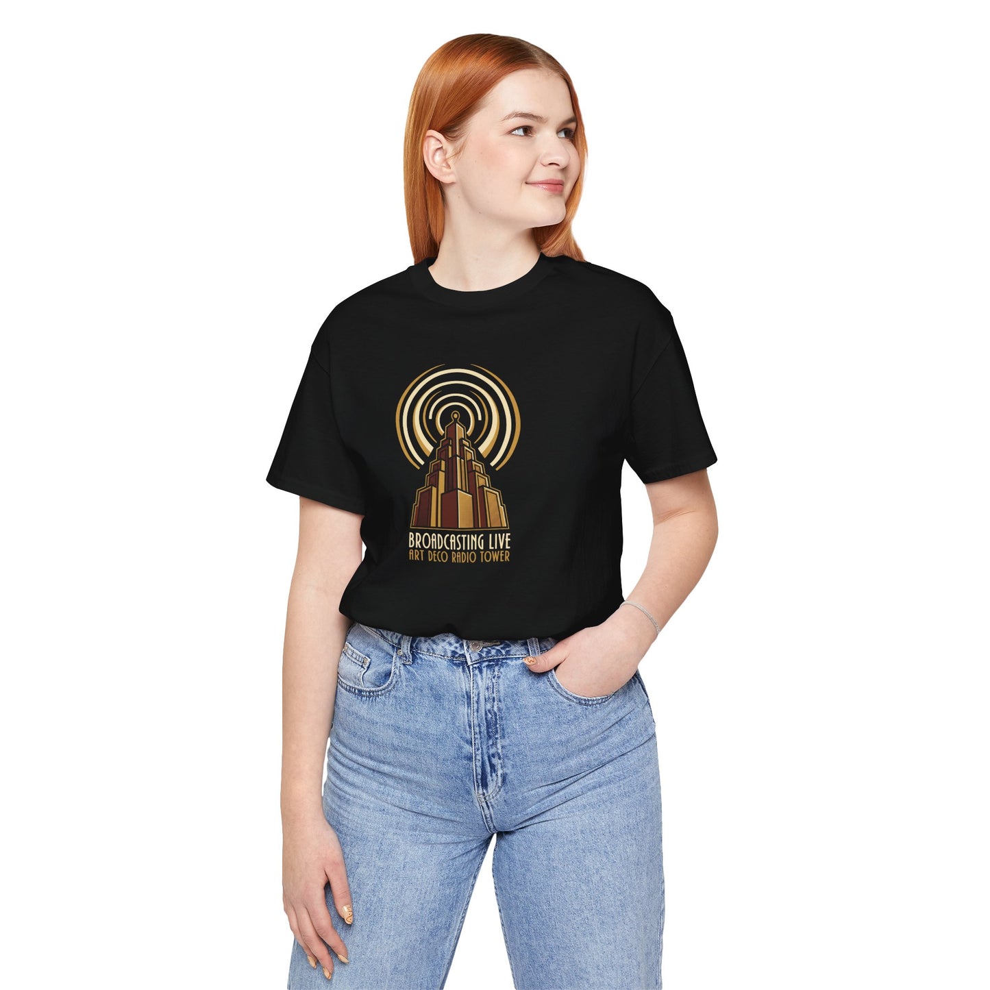 Retro Radio Tower Tee — 'Not Disco, This Is Techno' Graphic T-Shirt