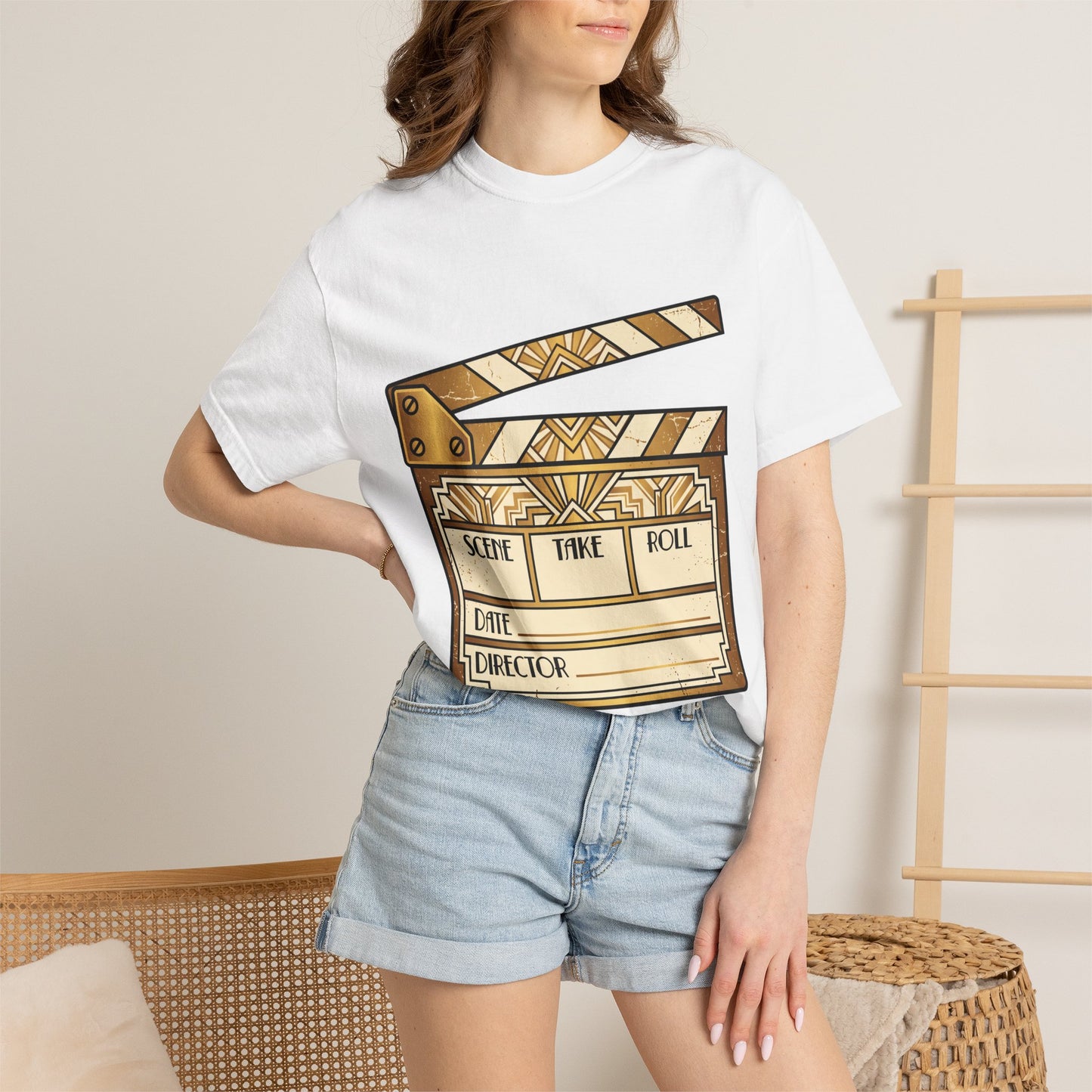 Film Clapperboard Graphic T-Shirt — Retro Movie Director Tee