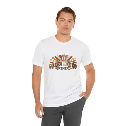 Golden Hour Kid T-Shirt — Vintage Sunset Graphic Tee