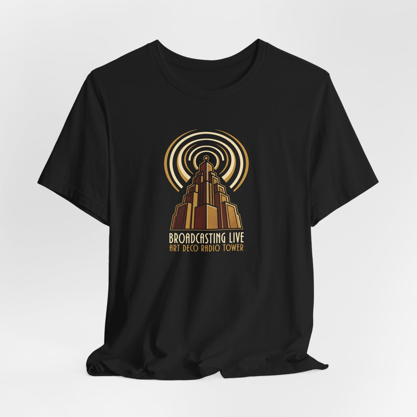 Retro Radio Tower Tee — 'Not Disco, This Is Techno' Graphic T-Shirt