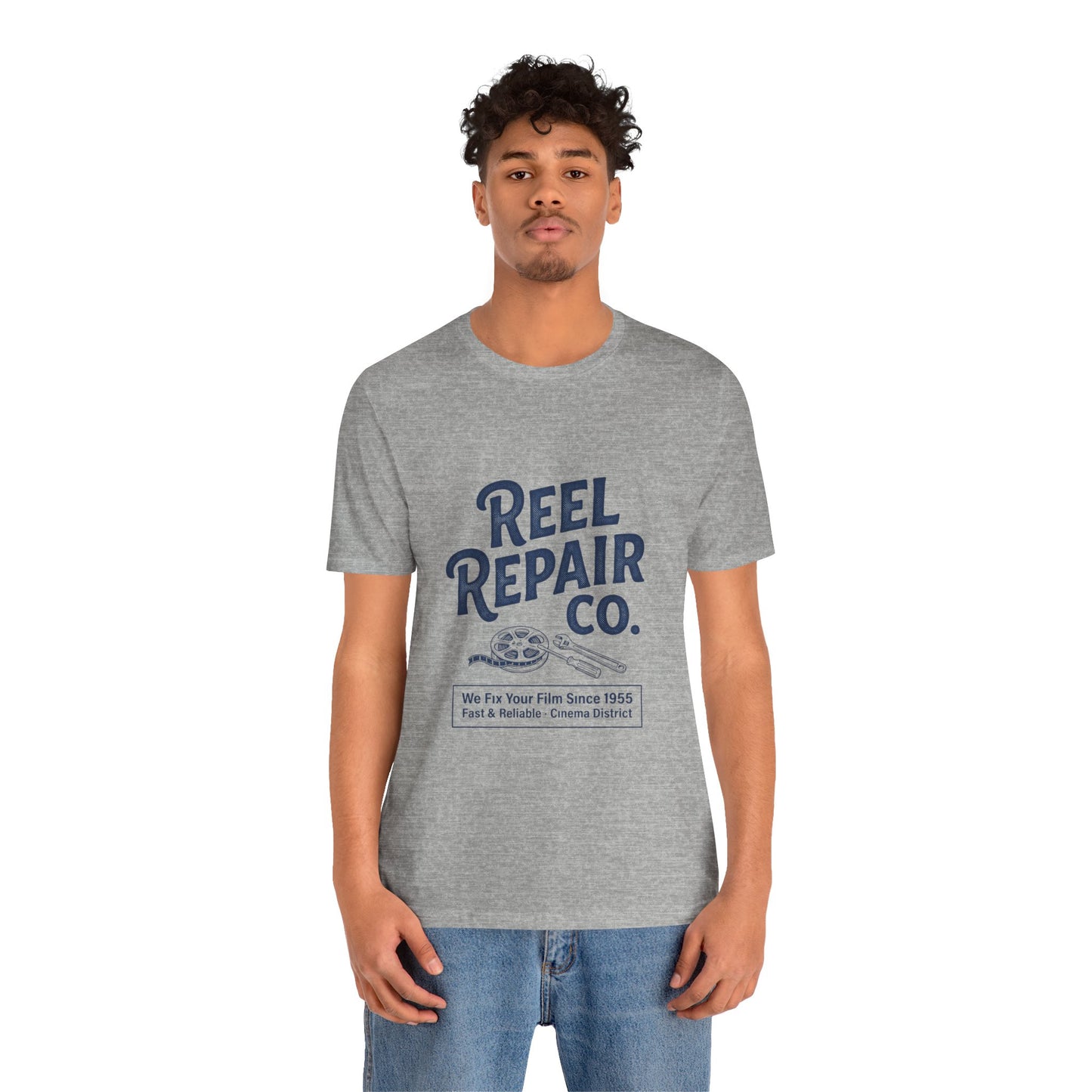 Reel Repair Co. Tee — Vintage Film Camera Repair Graphic T-Shirt