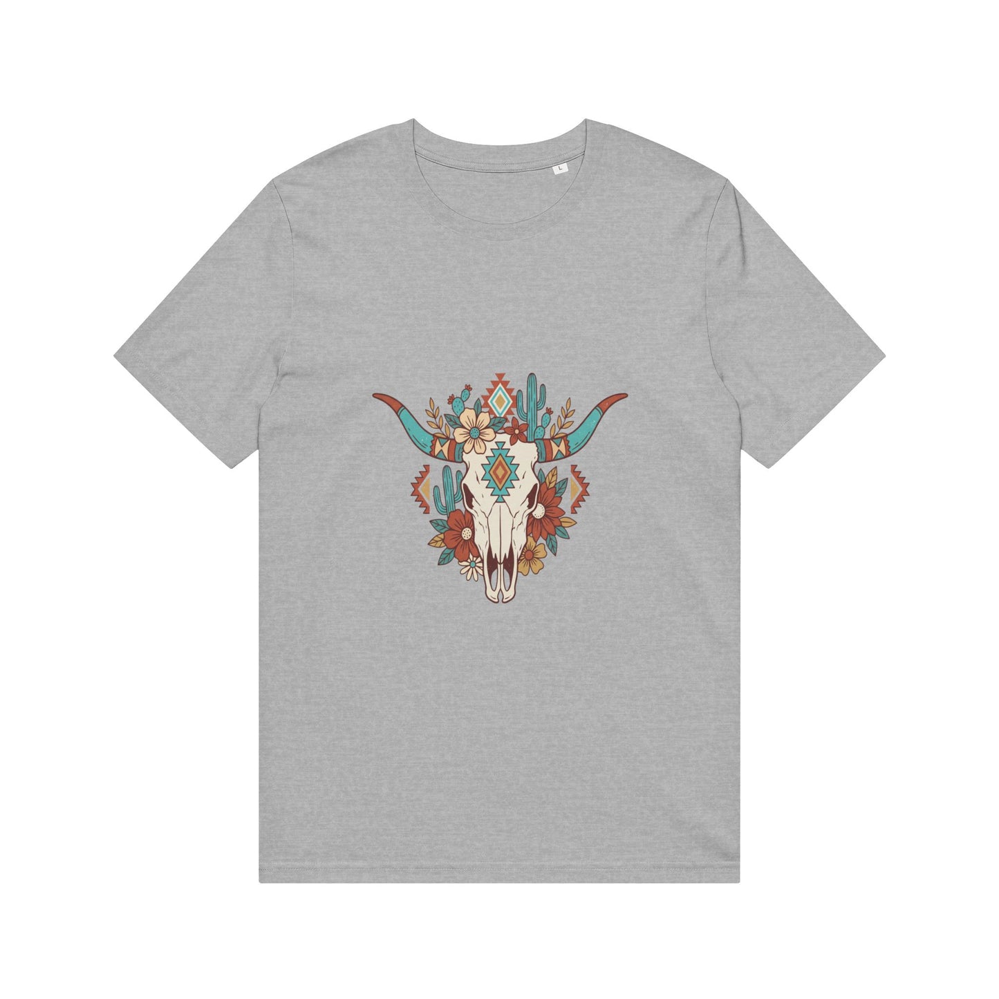 Southwestern Floral Steer Skull T-Shirt