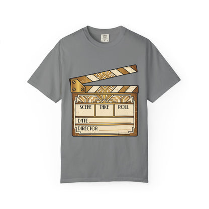 Film Clapperboard Graphic T-Shirt — Retro Movie Director Tee