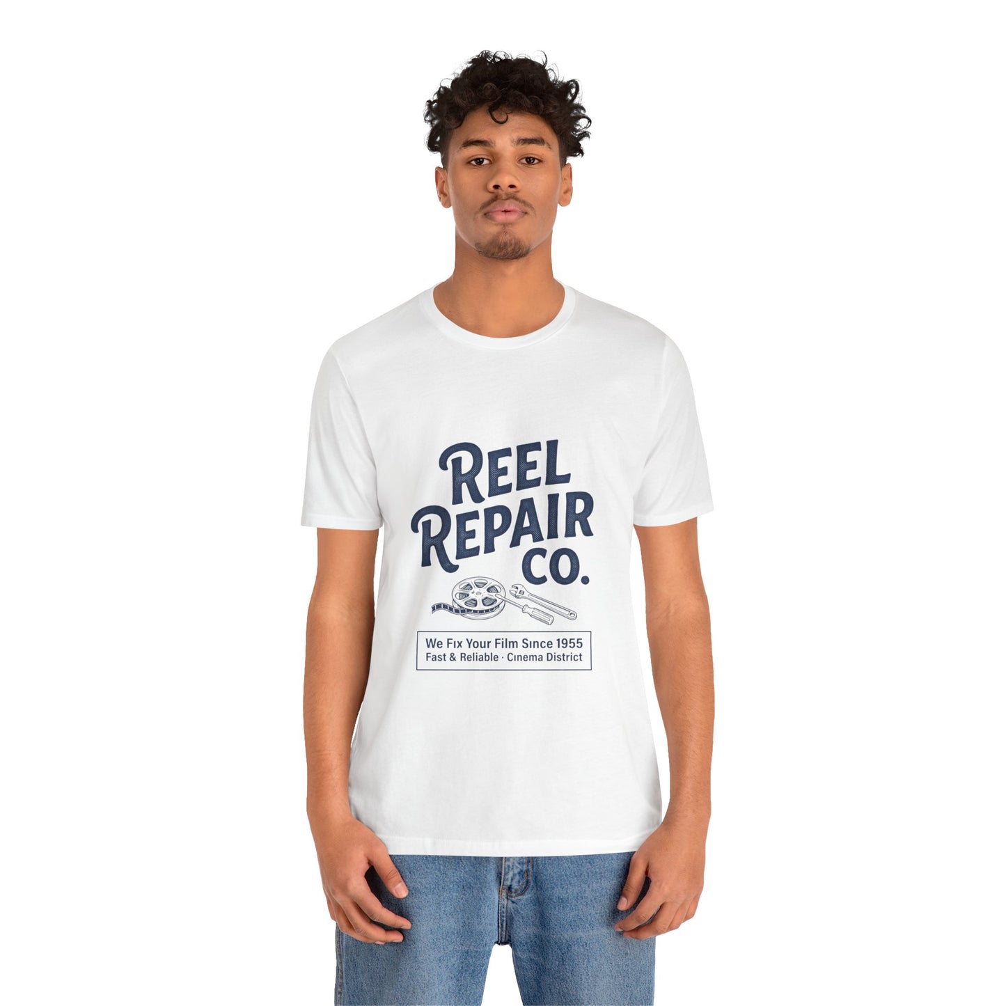 Reel Repair Co. Tee — Vintage Film Camera Repair Graphic T-Shirt