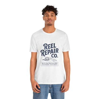 Reel Repair Co. Tee — Vintage Film Camera Repair Graphic T-Shirt