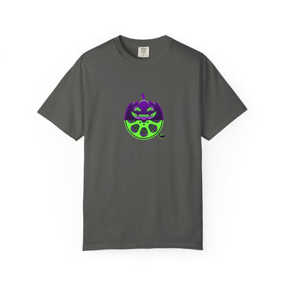 Pumpkin Gas Mask T-Shirt — Spooky Halloween Graphic Tee