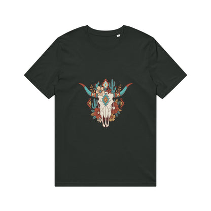 Southwestern Floral Steer Skull T-Shirt