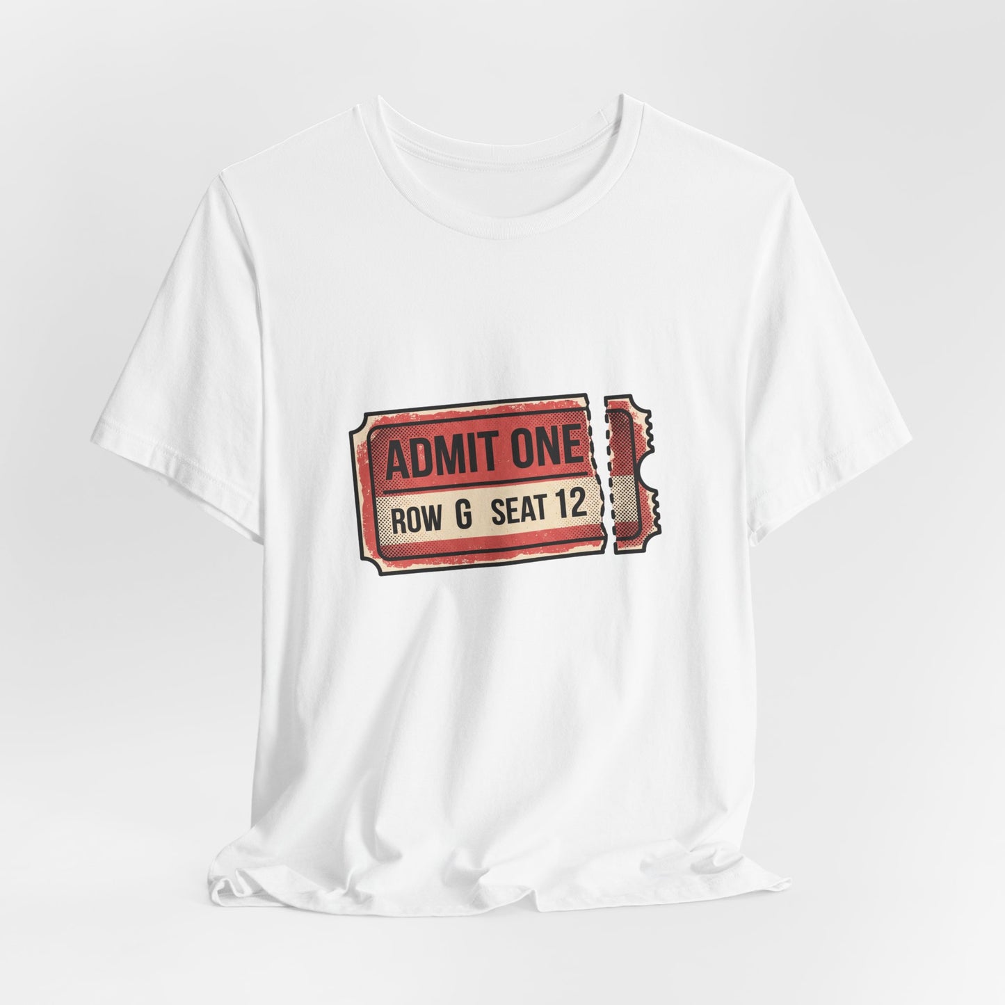 Admit One Ticket T-Shirt — Vintage Movie Concert Ticket Graphic Tee