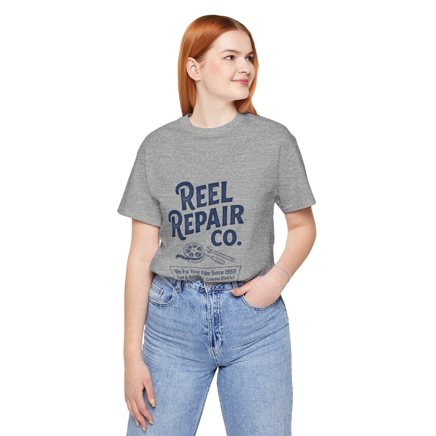 Reel Repair Co. Tee — Vintage Film Camera Repair Graphic T-Shirt