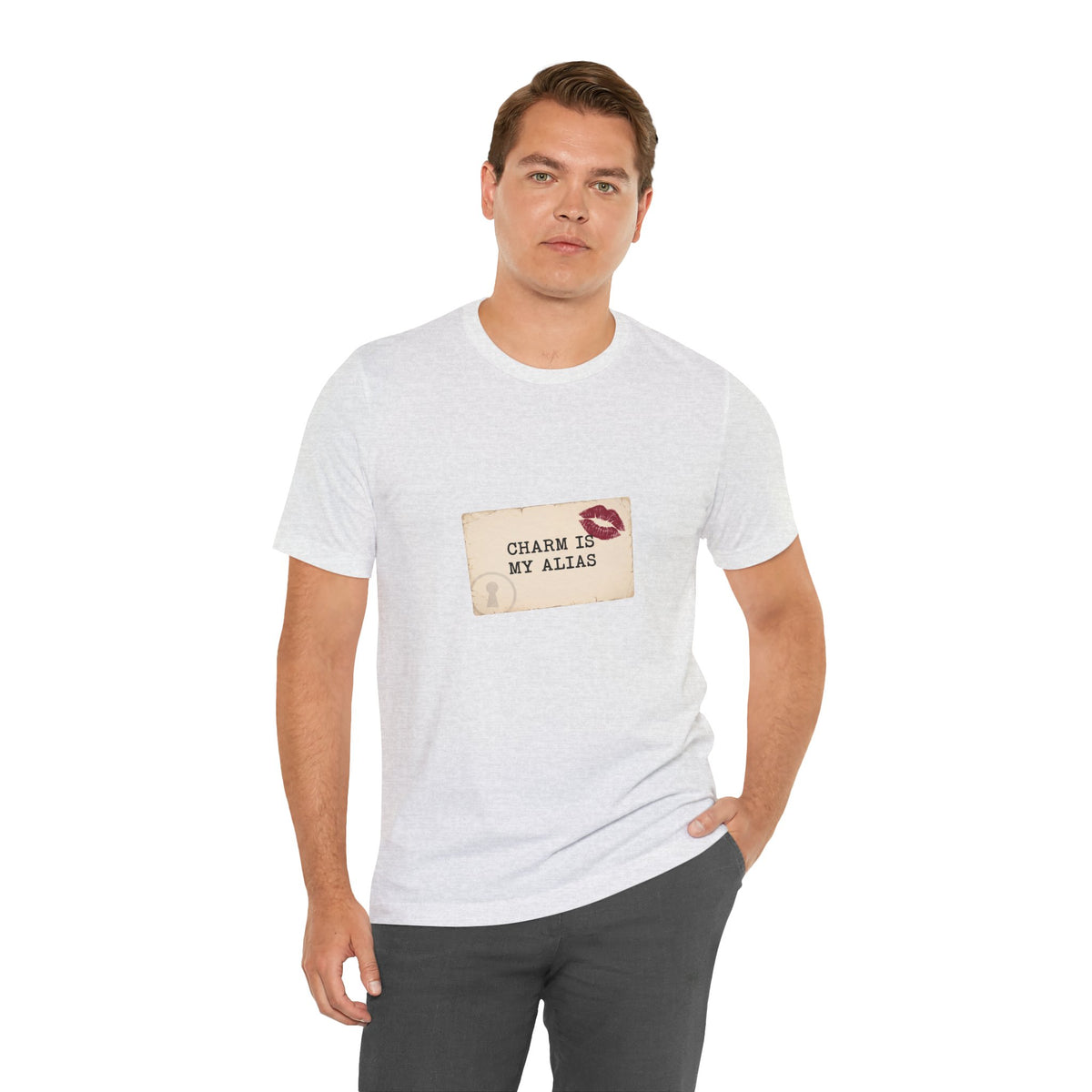 Charm Is My Alias T-Shirt — Retro Kiss Graphic Tee