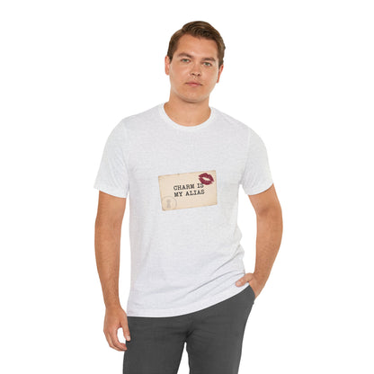 Charm Is My Alias T-Shirt — Retro Kiss Graphic Tee